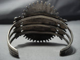 Museum Vintage Native American Jewelry Navajo Needlepoitn Turquoise Sterling Silver Bracelet Old-Nativo Arts