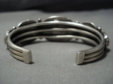 Museum Vintage Native American Jewelry Navajo Persin Turquoise Sterling Silver Bracelet Old Cuff-Nativo Arts