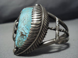 Museum Vintage Native American Jewelry Navajo Red Mountain Turquoise Sterling Silver Bracelet-Nativo Arts
