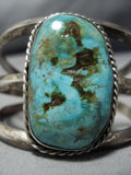 Museum Vintage Native American Jewelry Navajo Royston Turquoise Sterling Silver Bracelet Cuff Old-Nativo Arts