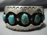 Museum Vintage Native American Jewelry Navajo Royston Turquoise Sterling Silver Bracelet Old-Nativo Arts