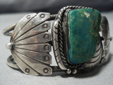 Museum Vintage Native American Jewelry Navajo Royston Turquoise Sterling Silver Bracelet Old-Nativo Arts