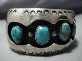 Museum Vintage Native American Jewelry Navajo Royston Turquoise Sterling Silver Bracelet Old-Nativo Arts
