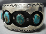 Museum Vintage Native American Jewelry Navajo Royston Turquoise Sterling Silver Bracelet Old-Nativo Arts