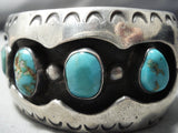Museum Vintage Native American Jewelry Navajo Royston Turquoise Sterling Silver Bracelet Old-Nativo Arts