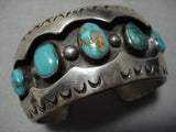 Museum Vintage Native American Jewelry Navajo Royston Turquoise Sterling Silver Bracelet Old-Nativo Arts