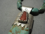 Museum Vintage Native American Jewelry Navajo Royston Turquoise Sterling Silver Necklace Old-Nativo Arts