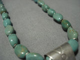 Museum Vintage Native American Jewelry Navajo Royston Turquoise Sterling Silver Necklace Old-Nativo Arts