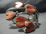 Museum Vintage Native American Jewelry Navajo Spiny Oyster Sterling Silver Bracelet Cuff Old-Nativo Arts