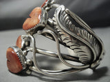 Museum Vintage Native American Jewelry Navajo Spiny Oyster Sterling Silver Bracelet Cuff Old-Nativo Arts
