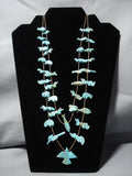 Museum Vintage Native American Jewelry Navajo Turquoise Animal Fetish Sterling Silver Heishi Necklace-Nativo Arts