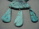 Museum Vintage Native American Jewelry Navajo Turquoise Heishi Sterling Silver Necklace Old-Nativo Arts