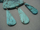 Museum Vintage Native American Jewelry Navajo Turquoise Heishi Sterling Silver Necklace Old-Nativo Arts