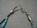 Museum Vintage Native American Jewelry Navajo Turquoise Heishi Sterling Silver Necklace Old-Nativo Arts