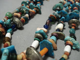 Museum Vintage Native American Jewelry Navajo Turquoise Sterling Silver Tube Necklace Old-Nativo Arts