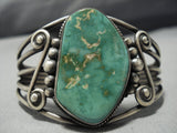 Museum Vintage Native American Jewelry Navajo Vivian Royston Turquoise Sterling Silver Bracelet-Nativo Arts