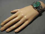 Museum Vintage Native American Jewelry Navajo Vivian Royston Turquoise Sterling Silver Bracelet-Nativo Arts