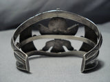 Museum Vintage Native American Jewelry Zuni Knifewing Turquoise Sterling Silver Inlay Bracelet Old-Nativo Arts