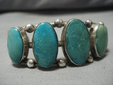 Museum Vintage Native American Navajo Aqua Turquoise Sterling Silver Bracelet Old Cuff-Nativo Arts