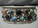 Museum Vintage Native American Navajo Crow Springs Turquoise Sterling Silver Bracelet Old Cuff-Nativo Arts