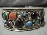 Museum Vintage Native American Navajo Crow Springs Turquoise Sterling Silver Bracelet Old Cuff-Nativo Arts