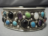 Museum Vintage Native American Navajo Crow Springs Turquoise Sterling Silver Bracelet Old Cuff-Nativo Arts