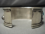 Museum Vintage Native American Navajo Crow Springs Turquoise Sterling Silver Bracelet Old Cuff-Nativo Arts