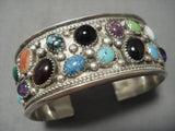 Museum Vintage Native American Navajo Crow Springs Turquoise Sterling Silver Bracelet Old Cuff-Nativo Arts