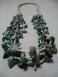 Museum Vintage Native American Navajo Green Turquoisenative American Necklace Old-Nativo Arts