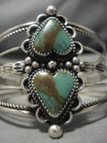 Museum Vintage Native American Navajo Heart Royston Turquoise Sterling Silver Bracelet Old-Nativo Arts