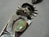 Museum Vintage Native American Navajo Royston Turquoise Sterling Silver Necklace Old-Nativo Arts