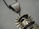 Museum Vintage Native American Navajo Royston Turquoise Sterling Silver Necklace Old-Nativo Arts
