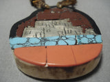 Museum Vintage Native American Navajo Sterling Silver Turquoise Pueblo Necklace Old-Nativo Arts