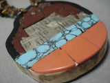 Museum Vintage Native American Navajo Sterling Silver Turquoise Pueblo Necklace Old-Nativo Arts