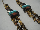 Museum Vintage Native American Navajo Sterling Silver Turquoise Pueblo Necklace Old-Nativo Arts