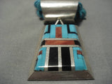 Museum Vintage Native American Navajo Turquoise Heishi Sterling Silver Necklace Old-Nativo Arts