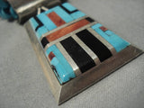 Museum Vintage Native American Navajo Turquoise Heishi Sterling Silver Necklace Old-Nativo Arts