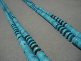 Museum Vintage Native American Navajo Turquoise Heishi Sterling Silver Necklace Old-Nativo Arts