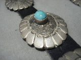 Museum Vintage Native American Navajo Turquoise Sterling Silver Concho Belt Old-Nativo Arts