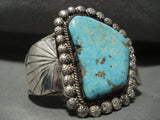 Museum Vintage Navajo #8 Turquoise Native American Jewelry Silver Bead Bracelet Old-Nativo Arts