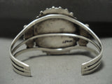 Museum Vintage Navajo #8 Turquoise Native American Jewelry Silver Bracelet Old-Nativo Arts