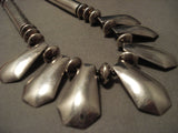 Museum Vintage Navajo 'Advanced Native American Jewelry Silver Work' Native American Jewelry Silver Necklace-Nativo Arts