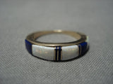 Museum Vintage Navajo Arviso 14k Gold Lapis Opal Native American Jewelry Ring-Nativo Arts