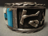Museum Vintage Navajo Bisbee Turquoise Shell Native American Jewelry Silver Bracelet-Nativo Arts
