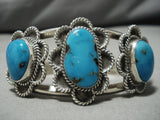 Museum Vintage Navajo Bisbee Turquoise Sterling Silver Native American Bracelet-Nativo Arts