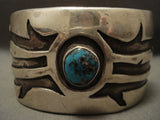 Museum Vintage Navajo Bisbee 'Wind' Native American Jewelry Silver Bracelet-Nativo Arts