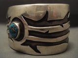 Museum Vintage Navajo Bisbee 'Wind' Native American Jewelry Silver Bracelet-Nativo Arts
