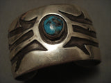 Museum Vintage Navajo Bisbee 'Wind' Native American Jewelry Silver Bracelet-Nativo Arts