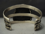 Museum Vintage Navajo Blue Turquoise Native American Jewelry Silver Bracelet-Nativo Arts