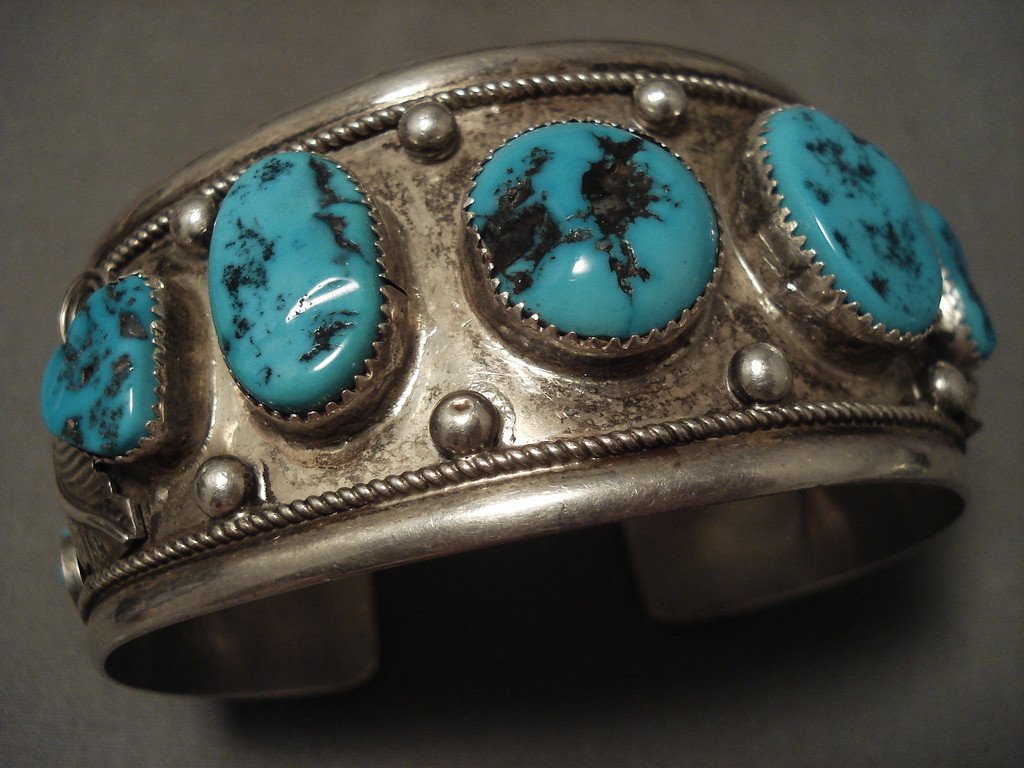 Museum Vintage Navajo 'Coral Ends' Turquoise Native American